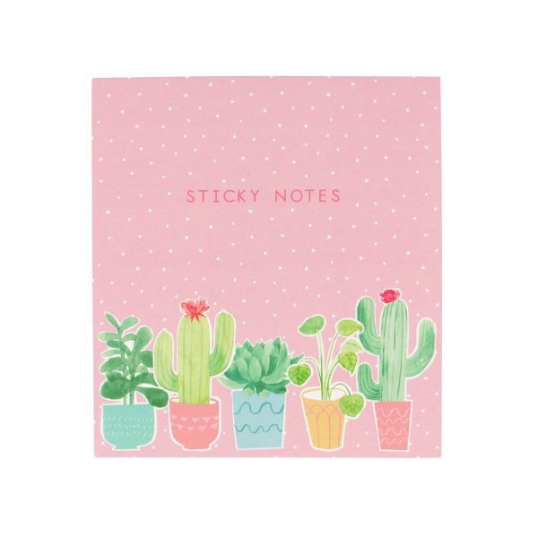 colour cactus sticky notes set
