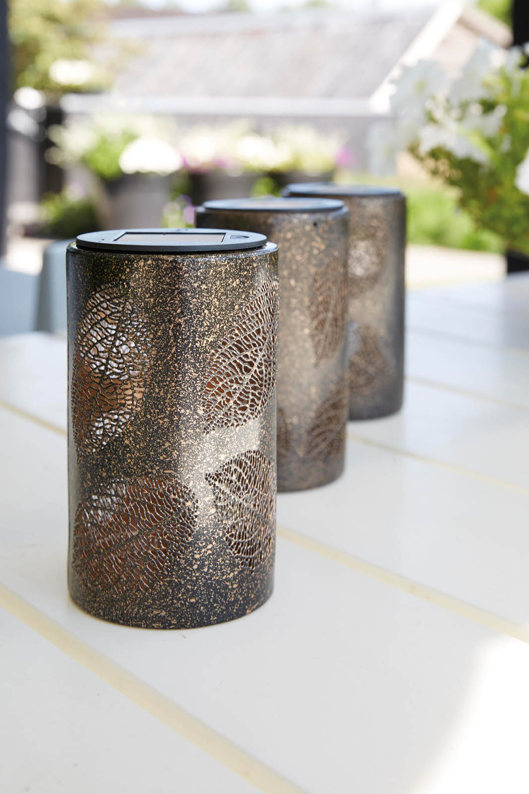 Copper Tone Table Lantern
